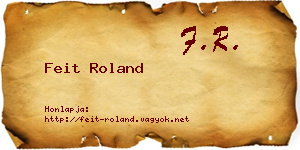 Feit Roland névjegykártya