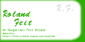 roland feit business card